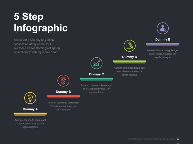 阶级图形信息演示平面商业矢量幻灯片模板
