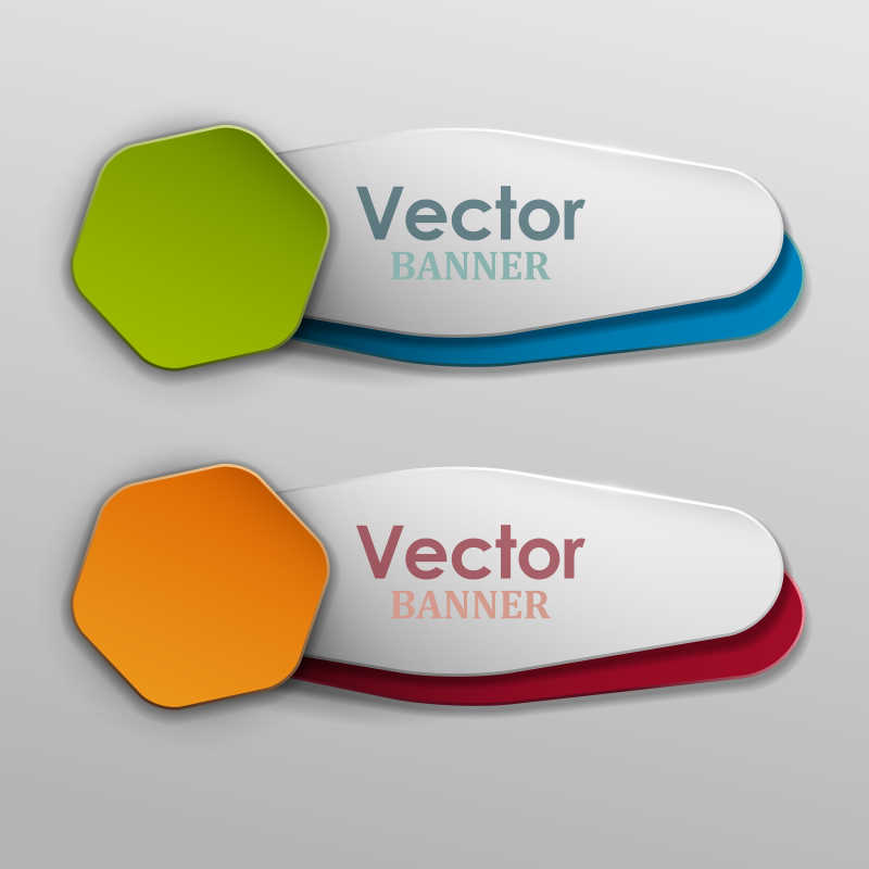 两个抽象矢量的横幅