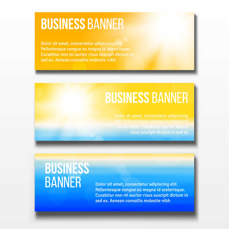 矢量商业横幅
