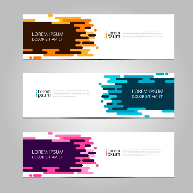 矢量抽象设计的横幅