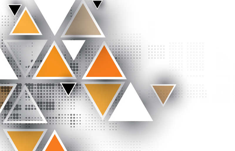 未来抽象三角形的技术矢量背景