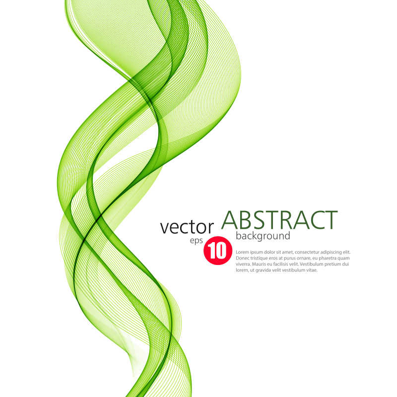 抽象的绿色曲线矢量背景