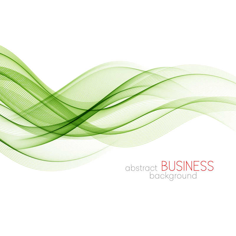 绿色曲线矢量背景