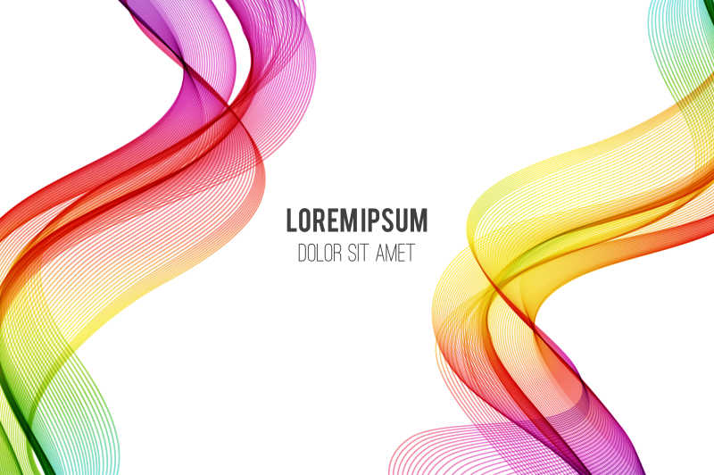 矢量彩色波纹背景