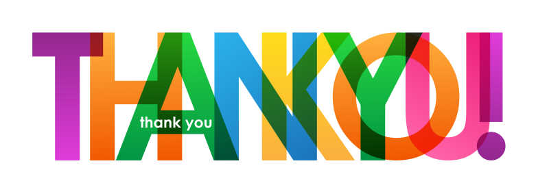 矢量的彩色感谢文字背景