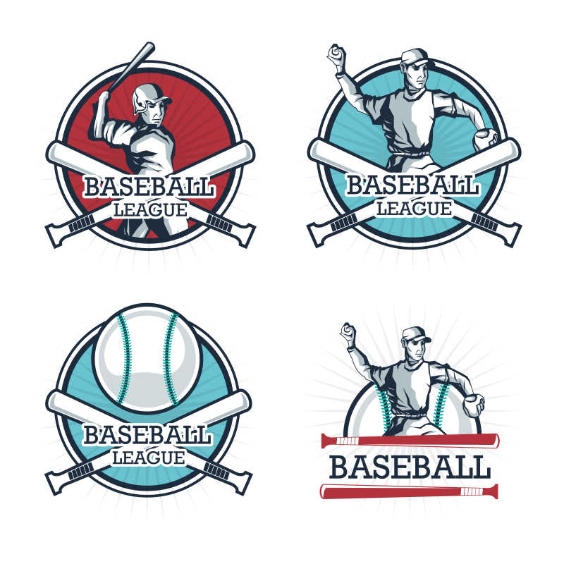 矢量棒球图表设计