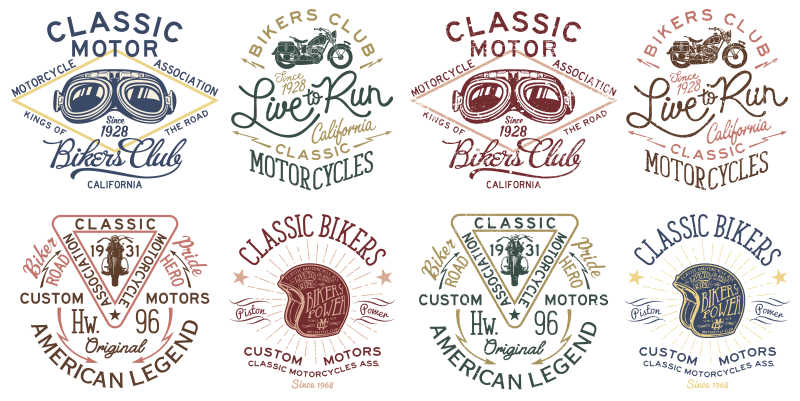 摩托主题商标矢量设计