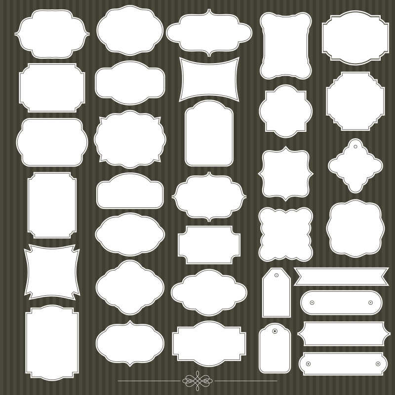 白色的矢量框架