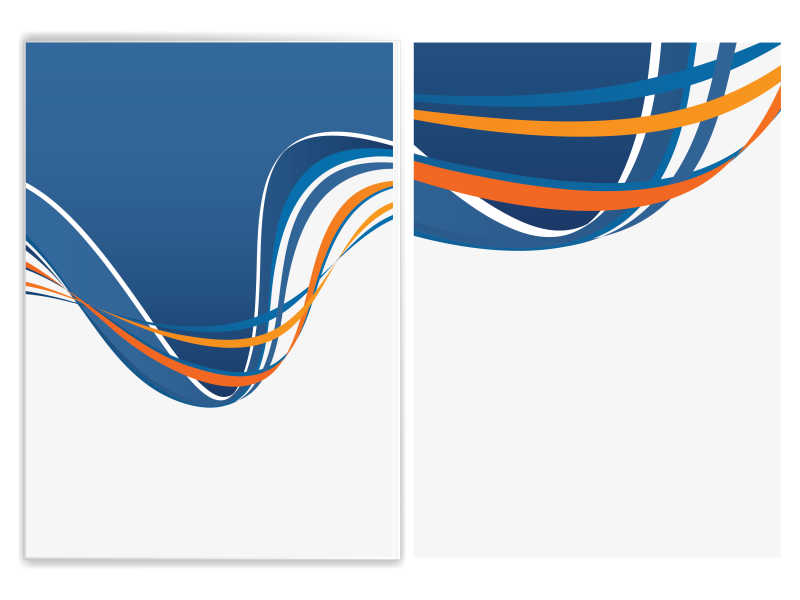 矢量创意波纹的商业设计模板