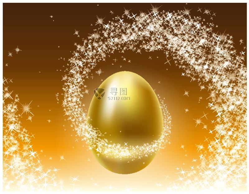 金色复活节彩蛋矢量