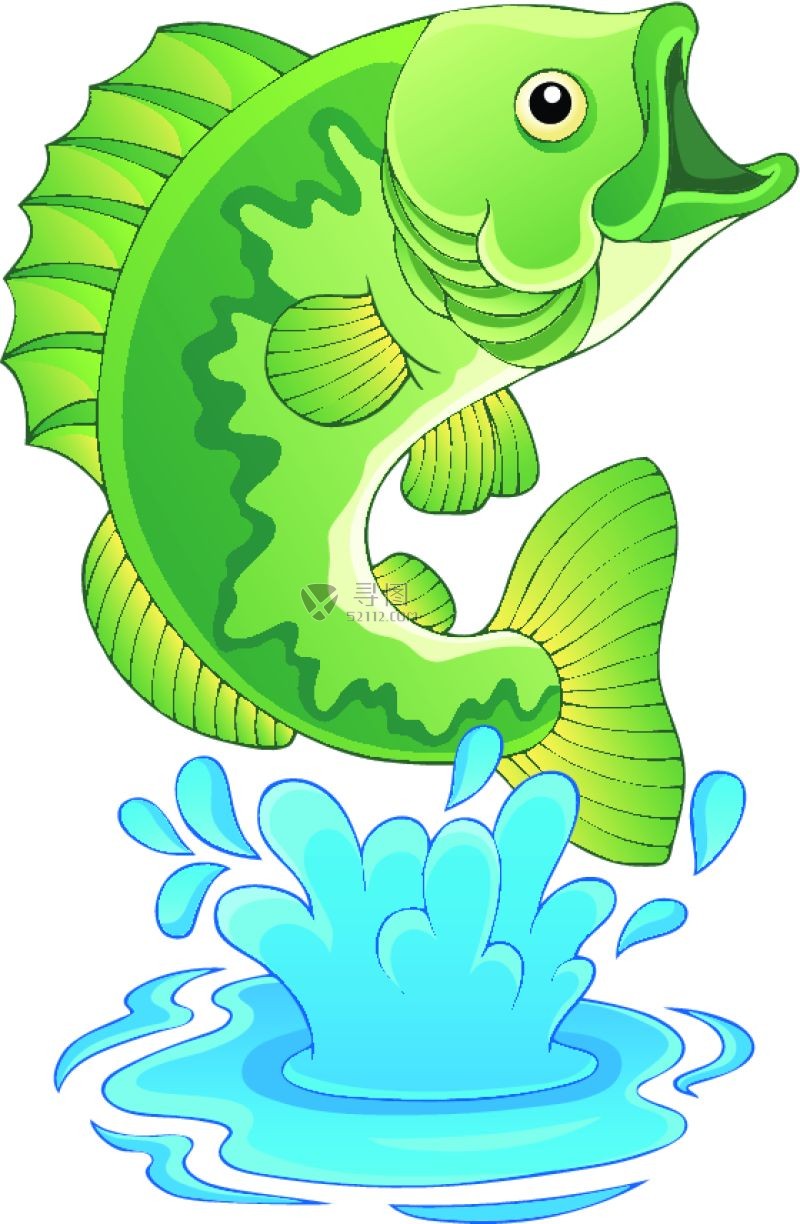 淡水矢量鱼模板