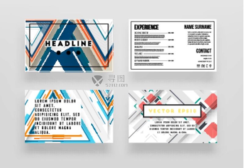 矢量的个性公司名片