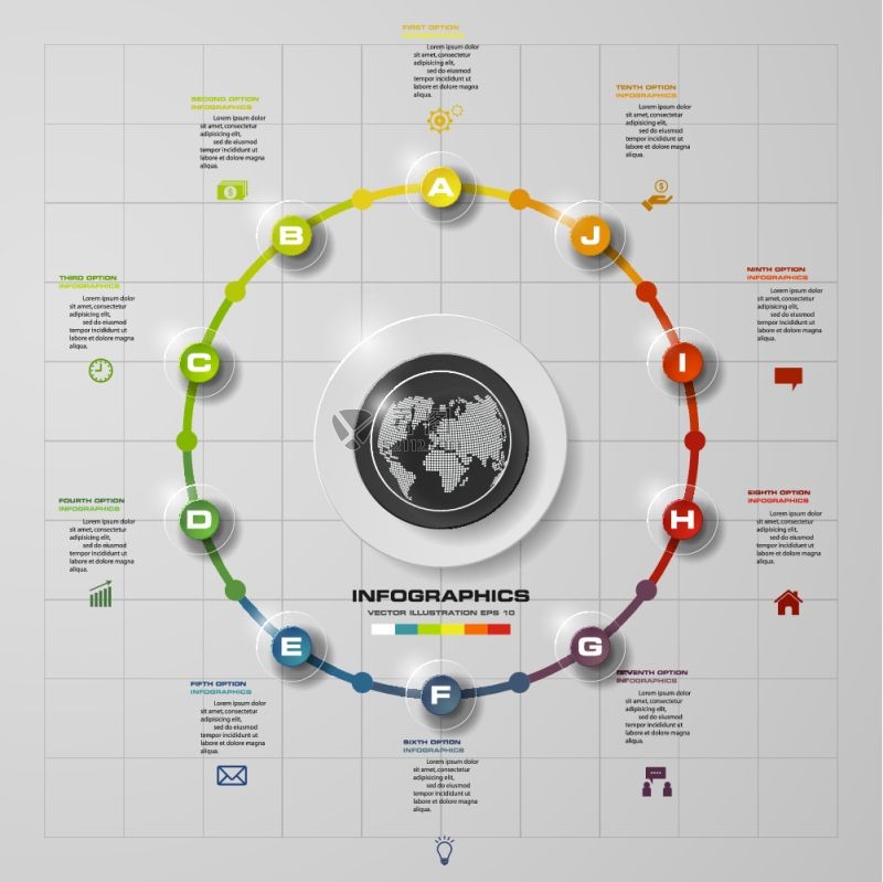 矢量环形创意模板