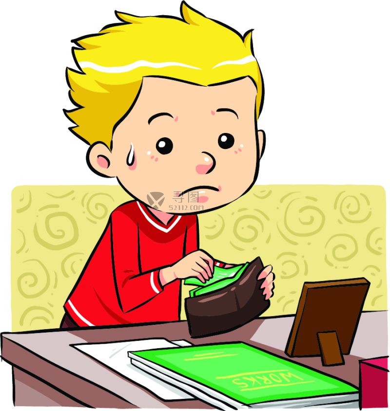 矢量偷钱的小男孩