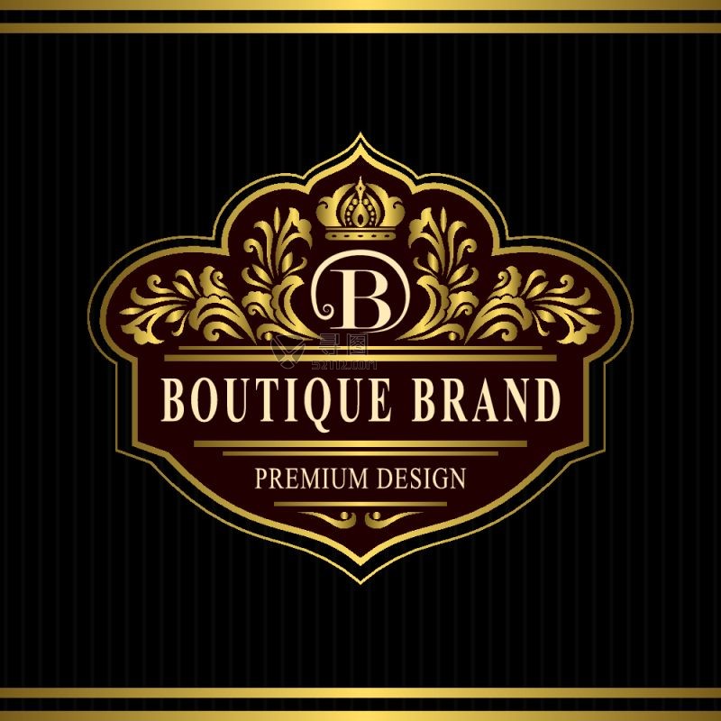 金色精致矢量标签