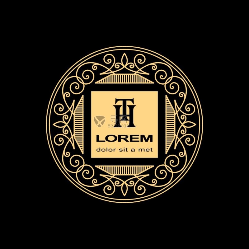 金色精致的矢量标签