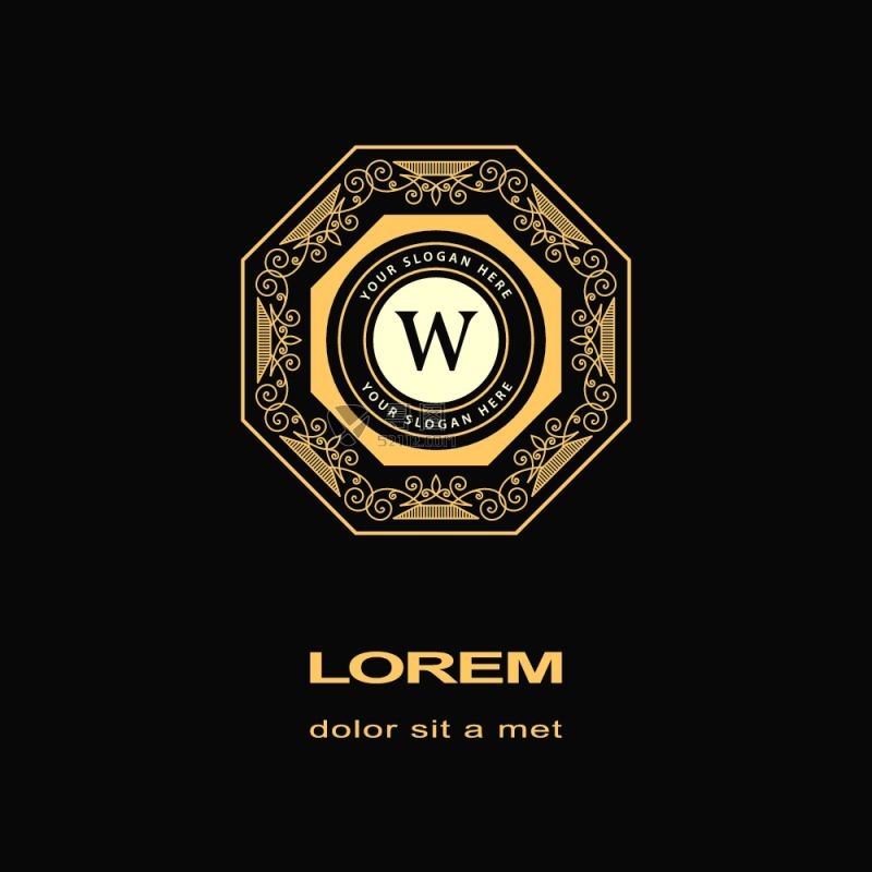 金色的矢量标签设计