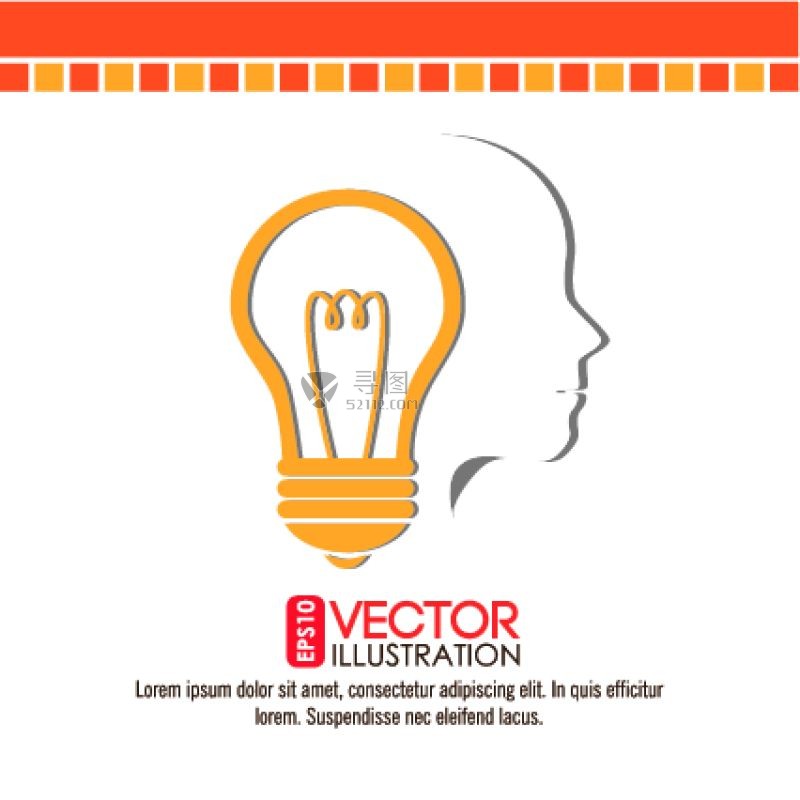 矢量的人脸和电灯