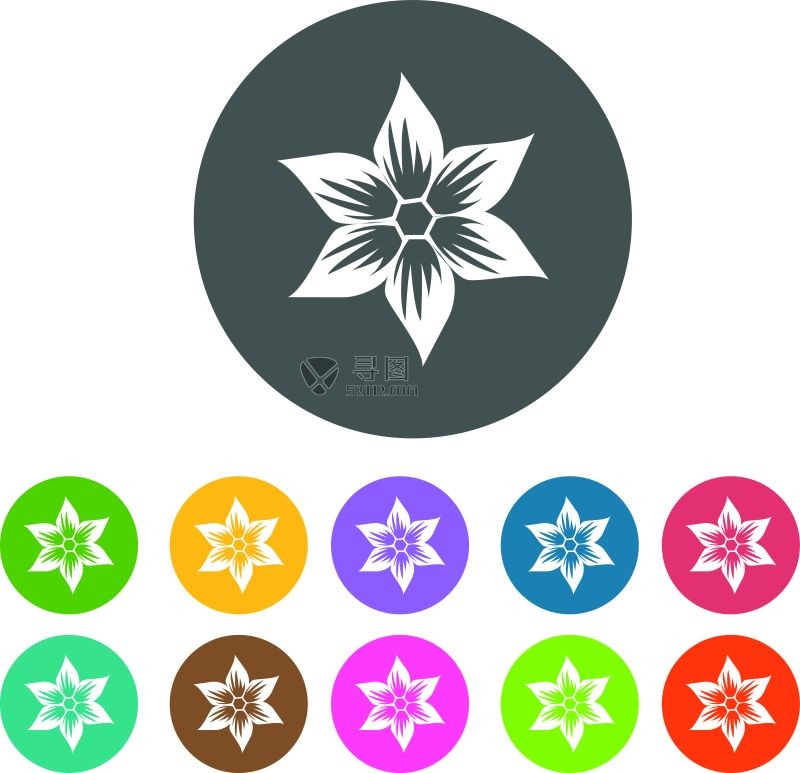 矢量的兰花图标