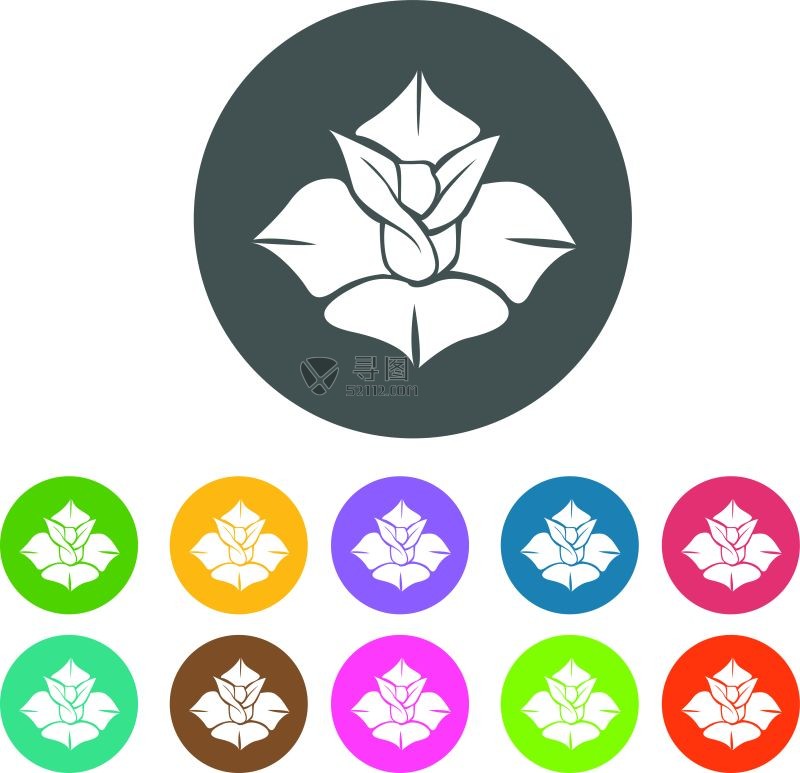 矢量花卉图标
