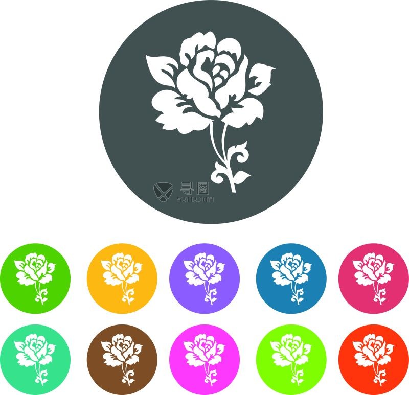 牡丹花logo矢量图片