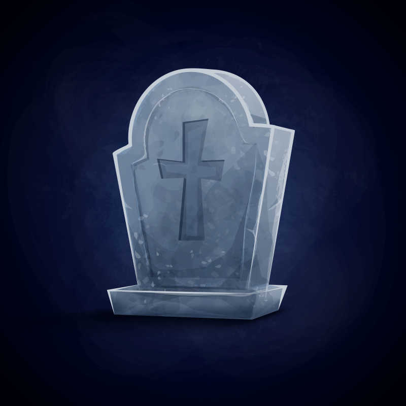 矢量万圣节墓碑素材