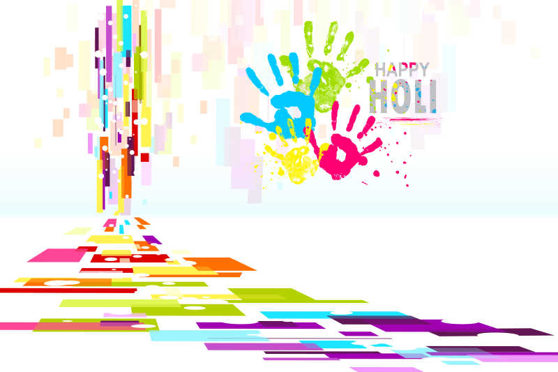 彩色手绘洒红节墙纸矢量插图