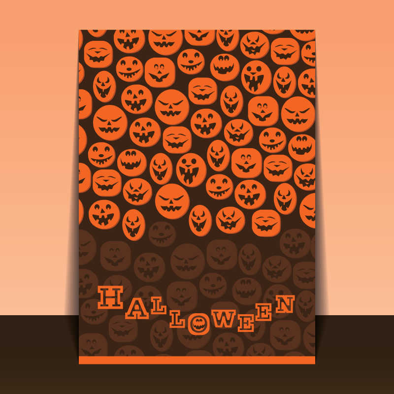 矢量的万圣节主题封面