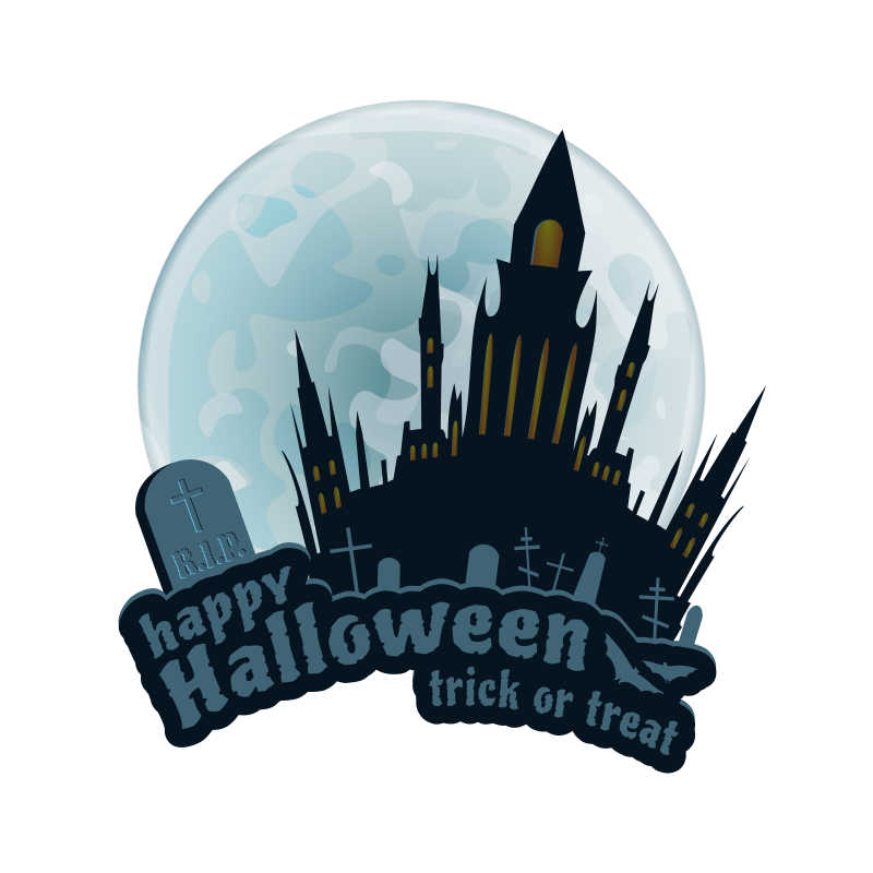 万圣节元素矢量图标设计