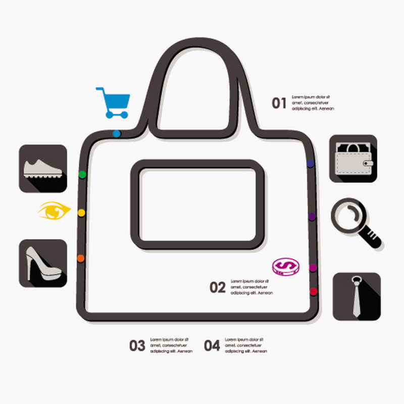 矢量时尚信息图表采集设计模板