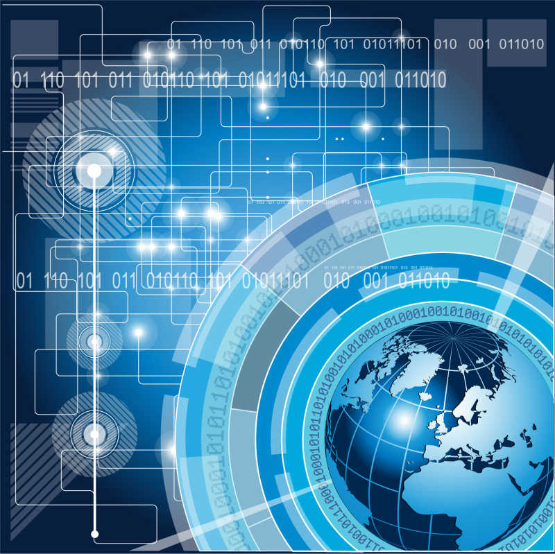 矢量地球网络概念背景