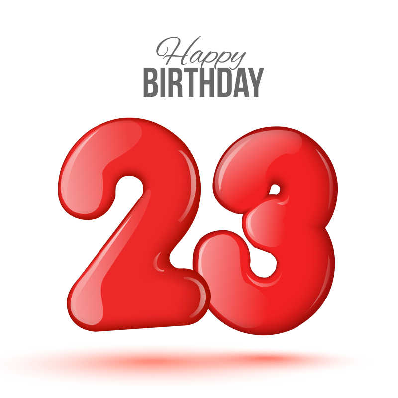 红色号码矢量插画