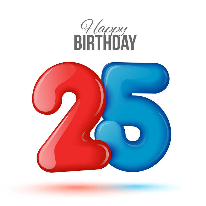 生日号码彩色矢量插画