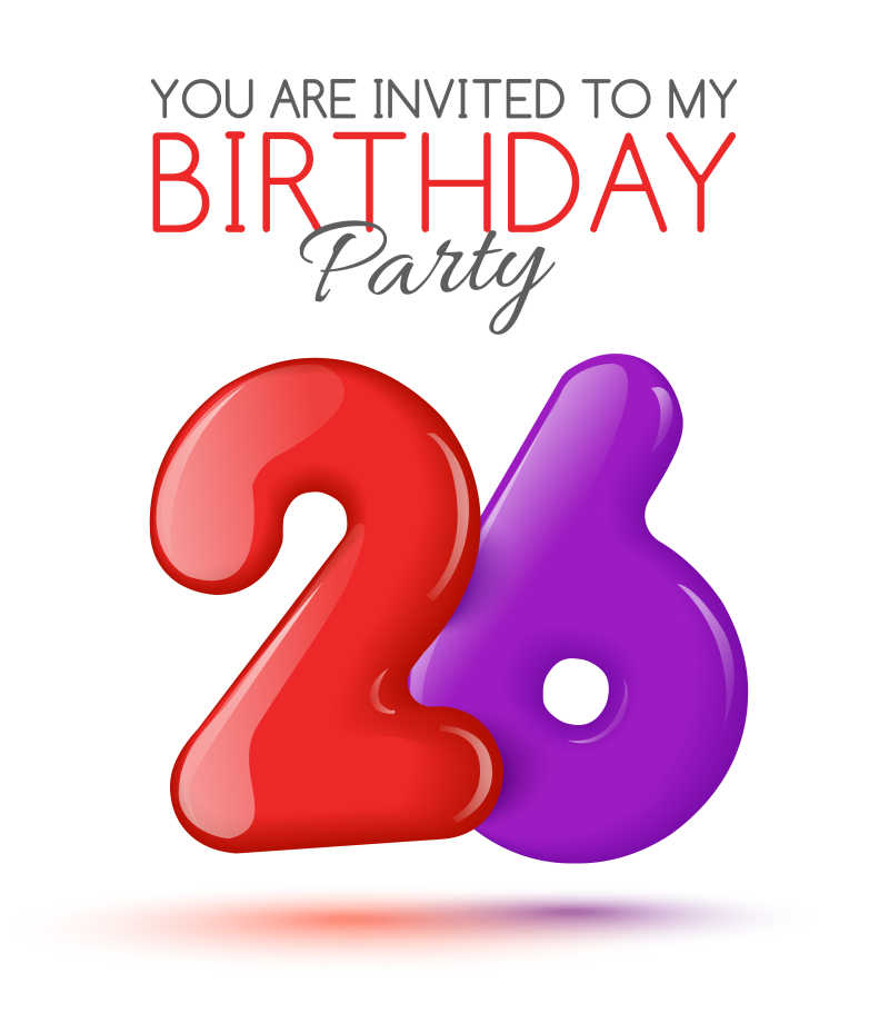 卡通生日日期矢量插画