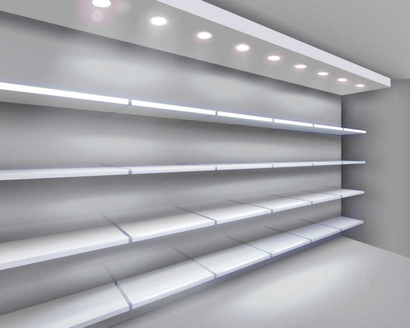 展示货架矢量图