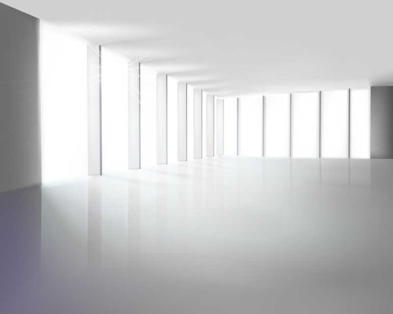 明亮的大厅长廊矢量