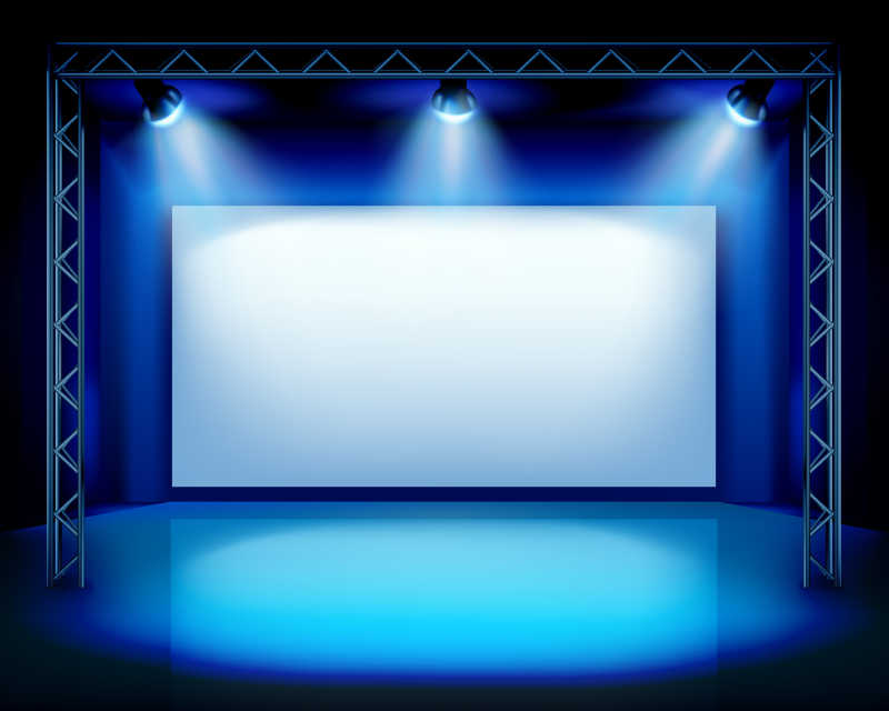矢量灯光下的舞台