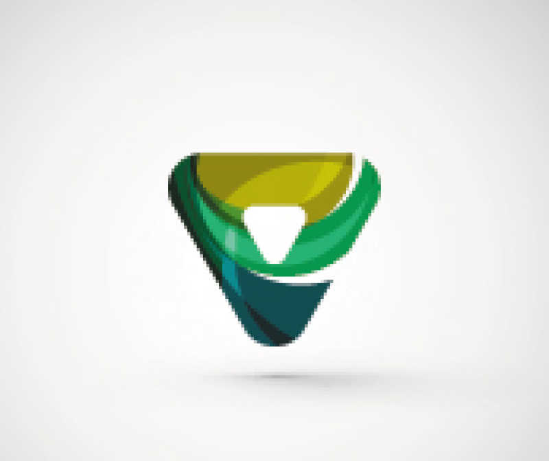 倒立的三角形矢量商标