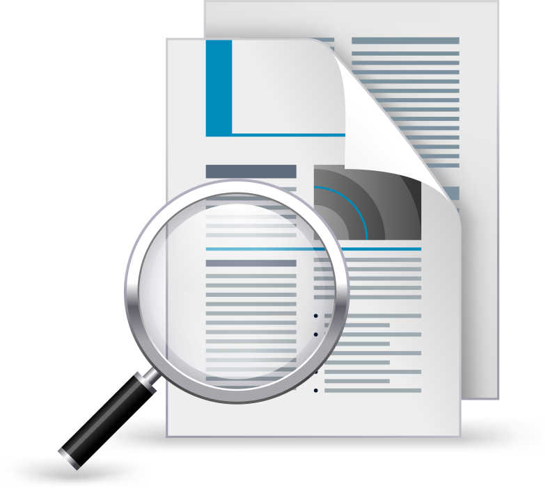 查看文件的放大镜矢量背景