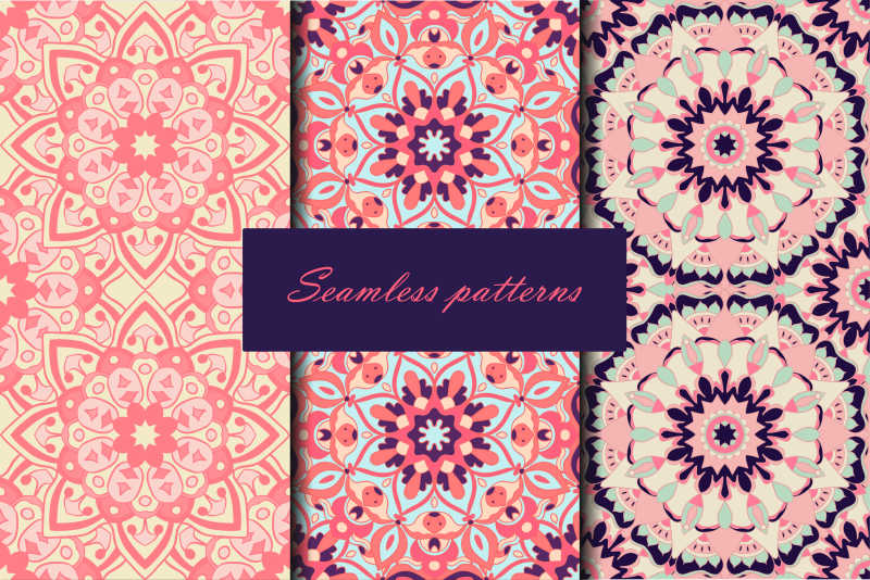 曼荼罗的矢量装饰古董图案