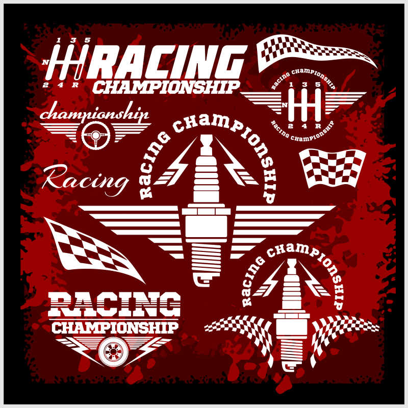 矢量赛车相关标志设计