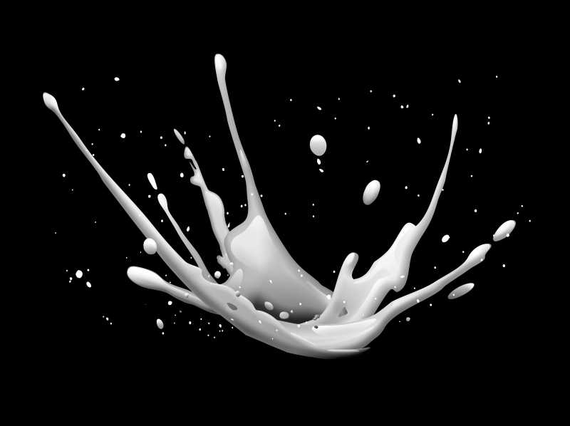 飞溅的白色液体矢量背景