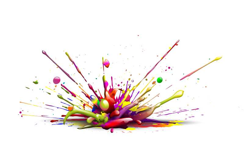 矢量彩色油漆设计