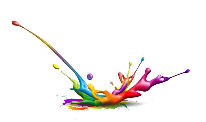 矢量散开的彩色油漆背景