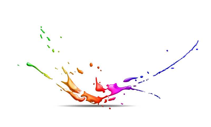 矢量飞溅的彩色油漆设计