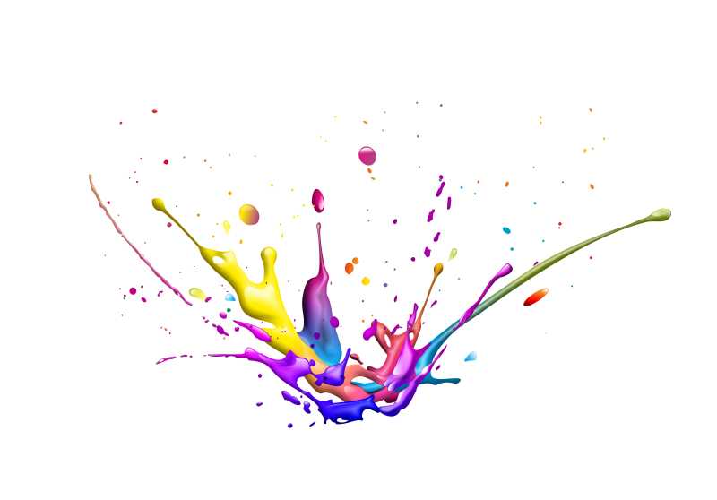 矢量彩色油漆图案设计