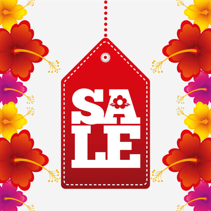 矢量春季销售设计模板