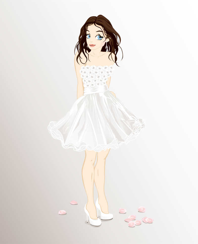 矢量美丽的新娘