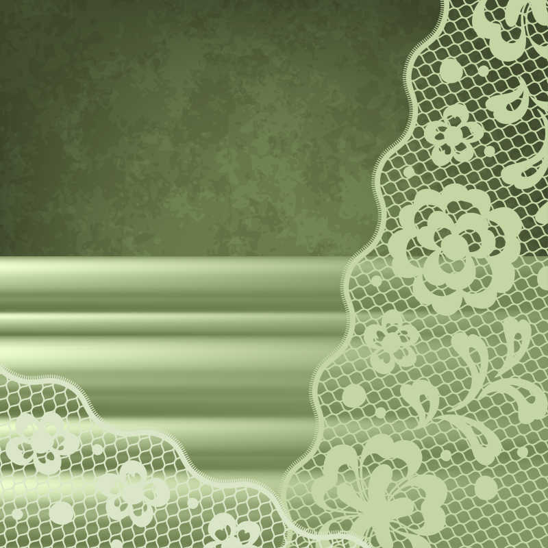 青色的古董花边矢量背景