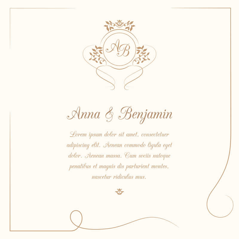 矢量婚礼请帖模板